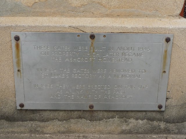 Historic gates at Ashcroft High School